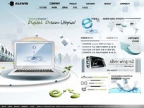 韓國電子產品網頁模板設計 融合科技感與簡潔美學的視覺呈現